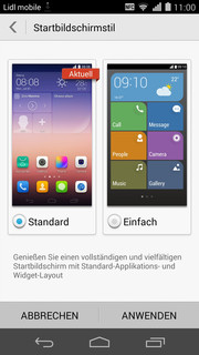 A simplified home screen is available for newcomers.