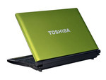 The Toshiba NB550D in metallic lime-green