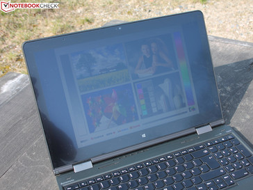 The ThinkPad Yoga 15 in sunlight