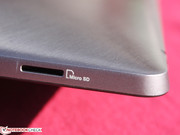 The aluminum case gets thinner at the edges.