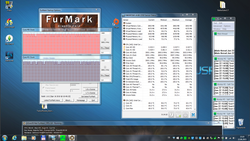 CPU clock rates Prime95 + FurMark