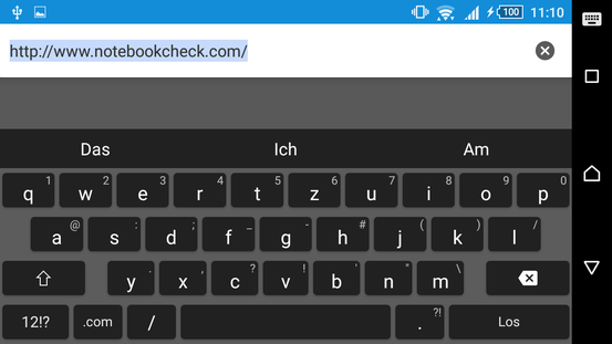 Keyboard landscape mode