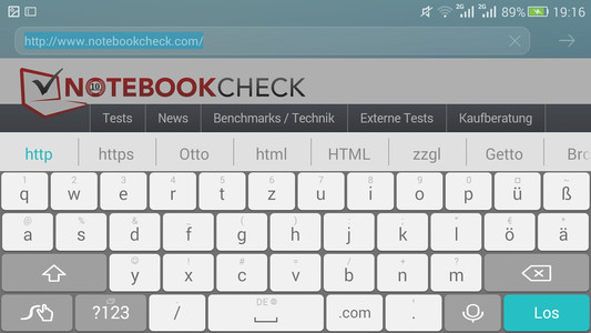 Keyboard landscape mode