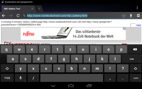 Virtual keyboard in landscape mode