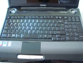 Keyboard and touchpad
