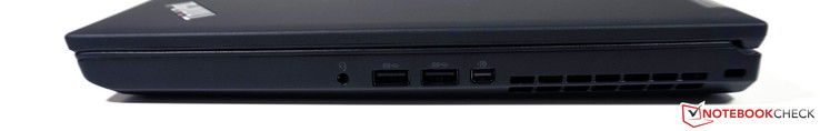 Right: Combo audio, 2x USB 3.0, Mini-DisplayPort 1.2