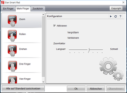 Touchpad options