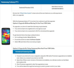 US Cellular Samsung Galaxy S5 Android 5.0.1 Lollipop update details