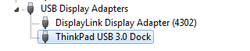 Lenovo Dock as a USB display dock on device manager