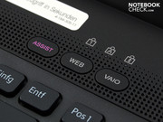 Hot keys for maintenance and mini operating system (splash top) are above the keyboard.