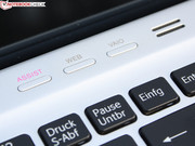 These hot keys open Vaio Care and the Web browser (keys can be mapped).