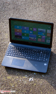 The Vaio outdoors.