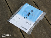 Accessories of data medium are not included.  The buyer must themselves create recovery-data medium using Vaio-Care.  Ex. via a USB-DVD burner.