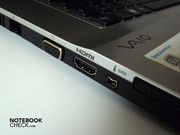 An external monitor can be connected via HDMI.