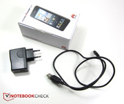 Only a modular power supply and a micro USB cord are in the box besides the Ascend G510.