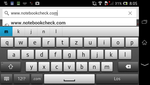 The virtual keyboard of the Xperia L in landscape mode.