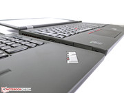 The case of the W550s is slimmer and more compact, ...