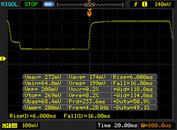 Black/White change rise 6 ms