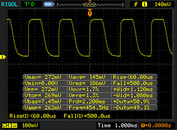 PWM - except at maximum brightness; here at 147 cd/m²