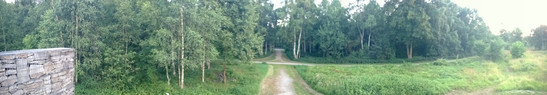 Landscape panorama during dusk.