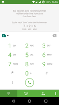 Telephone App: Dialling Pad