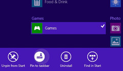 Windows 8.1 Update 1 pinned programs options