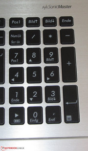 A numeric keypad is available.