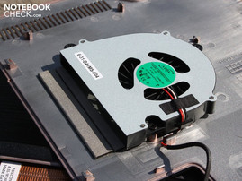 Suction fan on the base plate
