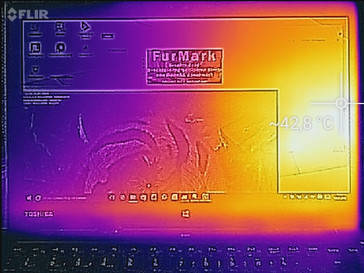 Temperature increase, front side (load)