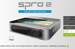 ZTE Spro 2 smart projector with Android and streaming/hot-spot features