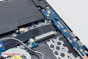Under the ribbon cable: the mSATA SSD