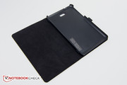 The folio case is either part of the package or an optional accessory