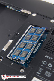 4 GB of RAM on the motherboard; 4 GB in an additional slot.