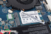 The Toshiba mSATA drive offers a capacity of 256 MB.