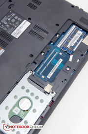 ...the user gains access to the HDD and the single RAM slot
