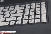 Numpad keys are slightly narrower