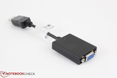 Handy DP-to-VGA adapter included