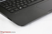 Matte black palm rests, keyboard and touchpad