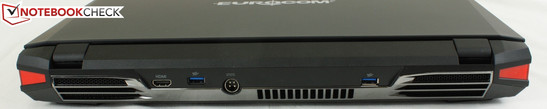 Rear: HDMI-out, 2x USB 3.0, AC power