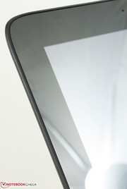 Glossy glass-protected screen