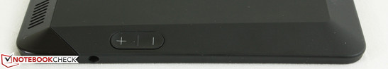 Left: 3.5 mm audio, Volume rocker