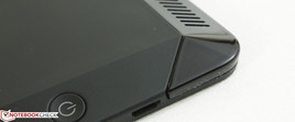 The glossy plastic bar of the previous Kindle tablet is now along the top edge
