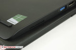 Small speaker grilles are almost hidden from view Small speaker grilles are almost hidden from view