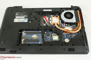 The HDD, mSATA, half mini PCI-e, 2x SODIMM, fan, CPU, and GPU are all easily accessible