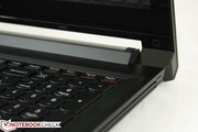 As with most multi-mode laptops, the Power button has been relocated to the edge