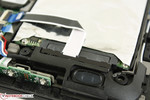 Small stereo speakers on bottom front of notebook Small stereo speakers on bottom front of notebook