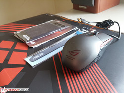 ROG branded two-button scrollwheel mouse