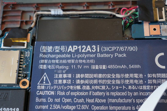 Unremovable 54 Wh Li-Poly battery