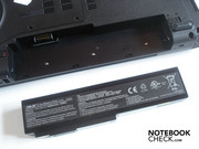 The battery finds its place in the case bottom's rear part