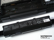 The battery is placed, as common for most notebooks, in the case's rear